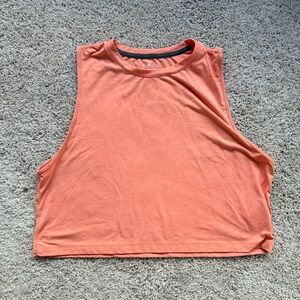 Workout Coral Crop Top